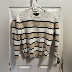 Express xs/pt stitched striped sweater